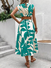 Load image into Gallery viewer, Cutout Printed Sleeveless Dress - florentclothing store