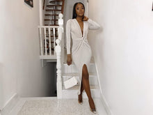 Load image into Gallery viewer, Low Cut Midi Dress