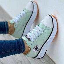 Load image into Gallery viewer, Flat Lace-Up Sneakers Pattern Canvas Casual Women Sport Shoes