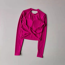 Load image into Gallery viewer, Sexy Short Backless Fixed Chest Pad Sports T-shirt Vest Women's Tight