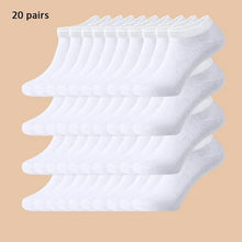Load image into Gallery viewer, 4/5/10/20/40 Pairs of Solid Color Socks, Soft and Lightweight Ankle