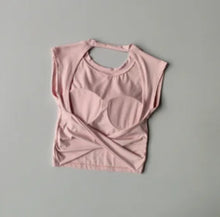 Load image into Gallery viewer, Sexy Short Backless Fixed Chest Pad Sports T-shirt Vest Women's Tight