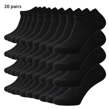 Load image into Gallery viewer, 4/5/10/20/40 Pairs of Solid Color Socks, Soft and Lightweight Ankle