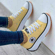 Load image into Gallery viewer, Flat Lace-Up Sneakers Pattern Canvas Casual Women Sport Shoes