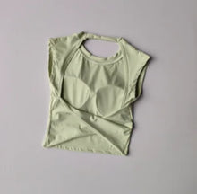 Load image into Gallery viewer, Sexy Short Backless Fixed Chest Pad Sports T-shirt Vest Women's Tight