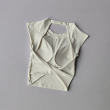 Load image into Gallery viewer, Sexy Short Backless Fixed Chest Pad Sports T-shirt Vest Women's Tight