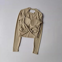 Load image into Gallery viewer, Sexy Short Backless Fixed Chest Pad Sports T-shirt Vest Women's Tight