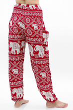 Load image into Gallery viewer, Burgundy ELEPHANT Pants Women Boho Pants Hippie Pants Yoga - florentclothing store