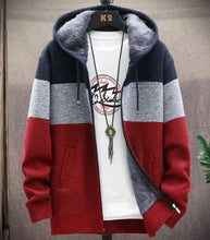 Load image into Gallery viewer, Mens Hooded Zipper Jacket Sweater Jacket