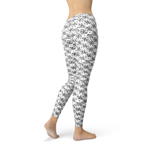 Load image into Gallery viewer, Womens Black and White Dice Leggings - florentclothing store