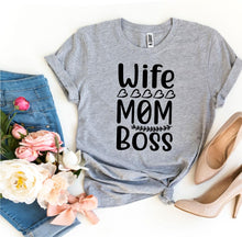 Load image into Gallery viewer, Wife Mom Boss T-shirt - florentclothing store