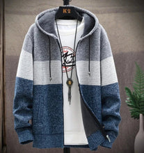 Load image into Gallery viewer, Mens Hooded Zipper Jacket Sweater Jacket