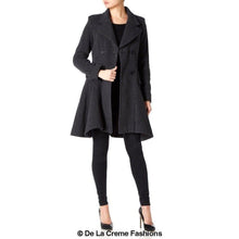 Load image into Gallery viewer, Wool Blend Fit And Flare Double Breasted Skater Coat (1102)