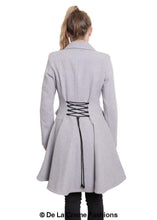 Load image into Gallery viewer, Wool Blend Fit And Flare Double Breasted Skater Coat (1102)