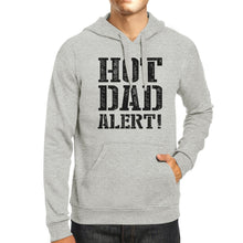 Load image into Gallery viewer, Hot Dad Alert Unisex Grey Hoodie Cute Fathers Day