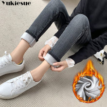 Load image into Gallery viewer, Winter Thick female Velvet Women High Waist Skinny Jeans Simple Fleece Warm Slim fit - florentclothing store