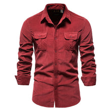 Load image into Gallery viewer, 2021 New Single Breasted 100% Cotton Me Shirt Business Casual Fashion Solid Color - florentclothing store