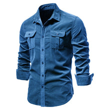 Load image into Gallery viewer, 2021 New Single Breasted 100% Cotton Me Shirt Business Casual Fashion Solid Color - florentclothing store