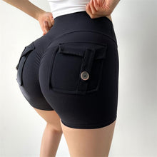 Load image into Gallery viewer, TRY TO BN Women Sport Shorts Pockets Gym Sexy High Waist Workout Push Up Booty - florentclothing store