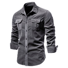 Load image into Gallery viewer, 2021 New Single Breasted 100% Cotton Me Shirt Business Casual Fashion Solid Color - florentclothing store