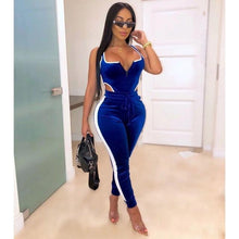Load image into Gallery viewer, Winter Women's set Velvet bodysuit pencil pants suit two piece set Sexy - florentclothing store