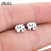 Load image into Gallery viewer, SMJEL Stainless Steel Mickey Stud Earrings for Women Girls Minimalist Fox Cat - florentclothing store