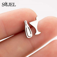 Load image into Gallery viewer, SMJEL Multiple Stainless Steel Stud Earrings for Women Girls Fashion Minimalist - florentclothing store