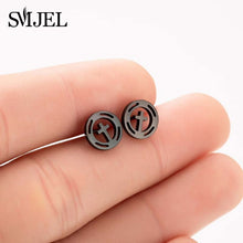 Load image into Gallery viewer, SMJEL Multiple Stainless Steel Stud Earrings for Women Girls Fashion Minimalist - florentclothing store