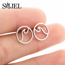Load image into Gallery viewer, SMJEL Multiple Stainless Steel Stud Earrings for Women Girls Fashion Minimalist - florentclothing store