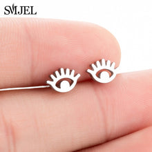 Load image into Gallery viewer, SMJEL Multiple Stainless Steel Stud Earrings for Women Girls Fashion Minimalist - florentclothing store