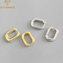 Load image into Gallery viewer, XIYANIKE Minimalist 925 Sterling Silver Stud Earrings Vintage Geometric Ellipse - florentclothing store