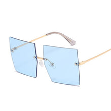 Load image into Gallery viewer, Square Oversized Sunglasses Women  Luxury Rimless   Big Frame - FlorentClothingStore