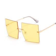 Load image into Gallery viewer, Square Oversized Sunglasses Women  Luxury Rimless   Big Frame - FlorentClothingStore