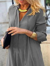 Load image into Gallery viewer, Full Size Solid Color Maxi Shirt Dress Plus Size - florentclothing store 

