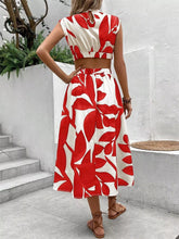 Load image into Gallery viewer, Cutout Printed Sleeveless Dress
