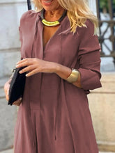 Load image into Gallery viewer, Full Size Solid Color Maxi Shirt Dress Plus Size - florentclothing store 
