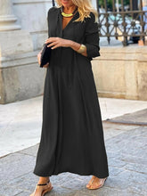 Load image into Gallery viewer, Full Size Solid Color Maxi Shirt Dress Plus Size - florentclothing store 
