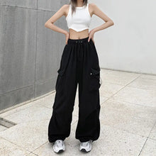 Load image into Gallery viewer, 2024 Women Casual Joggers Tech Pants Solid Low Waist Pants Drawstring

