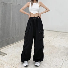Load image into Gallery viewer, 2024 Women Casual Joggers Tech Pants Solid Low Waist Pants Drawstring
