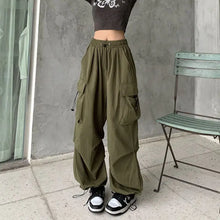 Load image into Gallery viewer, 2024 Women Casual Joggers Tech Pants Solid Low Waist Pants Drawstring
