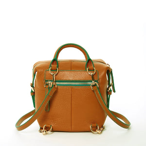 Brown Leather Backpack Purse for Women Convertible Crossbody Bag
