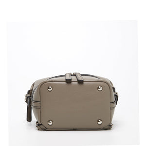 Gray Leather Backpack Purse for Women Convertible Crossbody Bag Medium - florentclothing store 