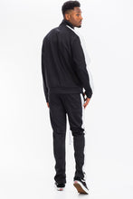 Load image into Gallery viewer, Single Stripe Zip Up Track Jacket and Track Pant Matching Set SET123
