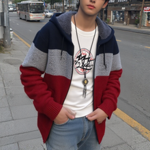 Load image into Gallery viewer, Mens Hooded Zipper Jacket Sweater Jacket
