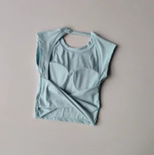 Load image into Gallery viewer, Sexy Short Backless Fixed Chest Pad Sports T-shirt Vest Women&#39;s Tight
