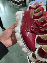 Load image into Gallery viewer, Thick Heel Flat Platform Oxford Women Shoes Pink/Red/Black
