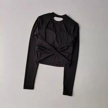 Load image into Gallery viewer, Sexy Short Backless Fixed Chest Pad Sports T-shirt Vest Women&#39;s Tight
