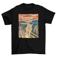Load image into Gallery viewer, The Scream parody cat t-shirt - florentclothing store 
