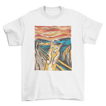 Load image into Gallery viewer, The Scream parody cat t-shirt - florentclothing store 
