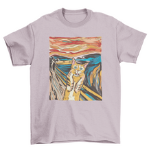 Load image into Gallery viewer, The Scream parody cat t-shirt - florentclothing store 
